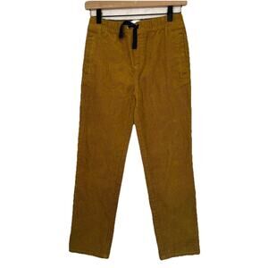 Mini Boden Boy's Brown Mustard Yellow Drawstring Corduroy Pants Size 12